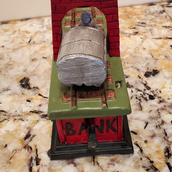 Cast Iron Orient Express Mechanical Coin Bank VTG Collectible Whimsical VIDEO - Picture 7 of 16